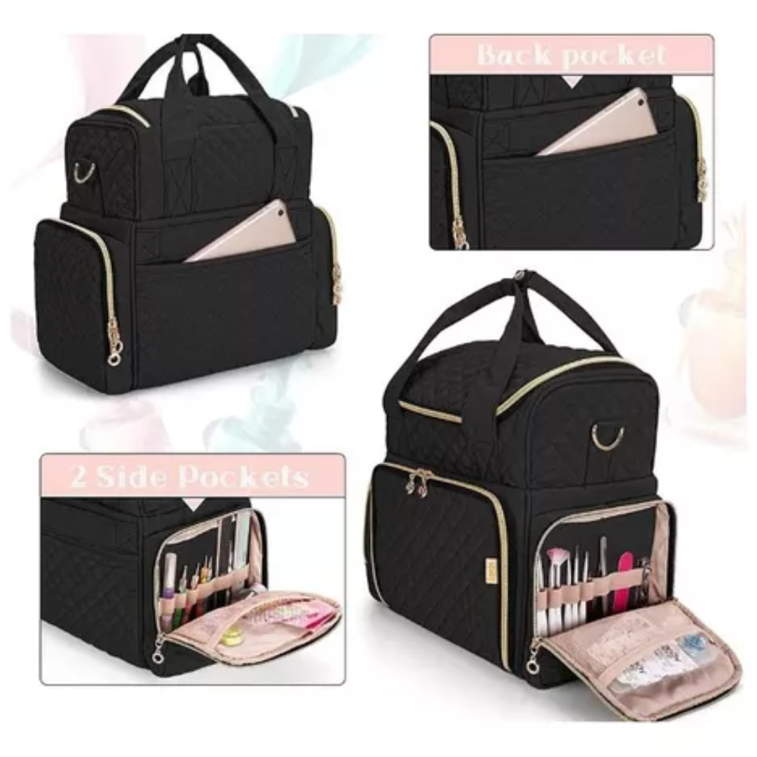 👜 Estuche Organizador Grande para Esmaltes de Uñas – Ideal para Viajes y Profesionales 💅✨