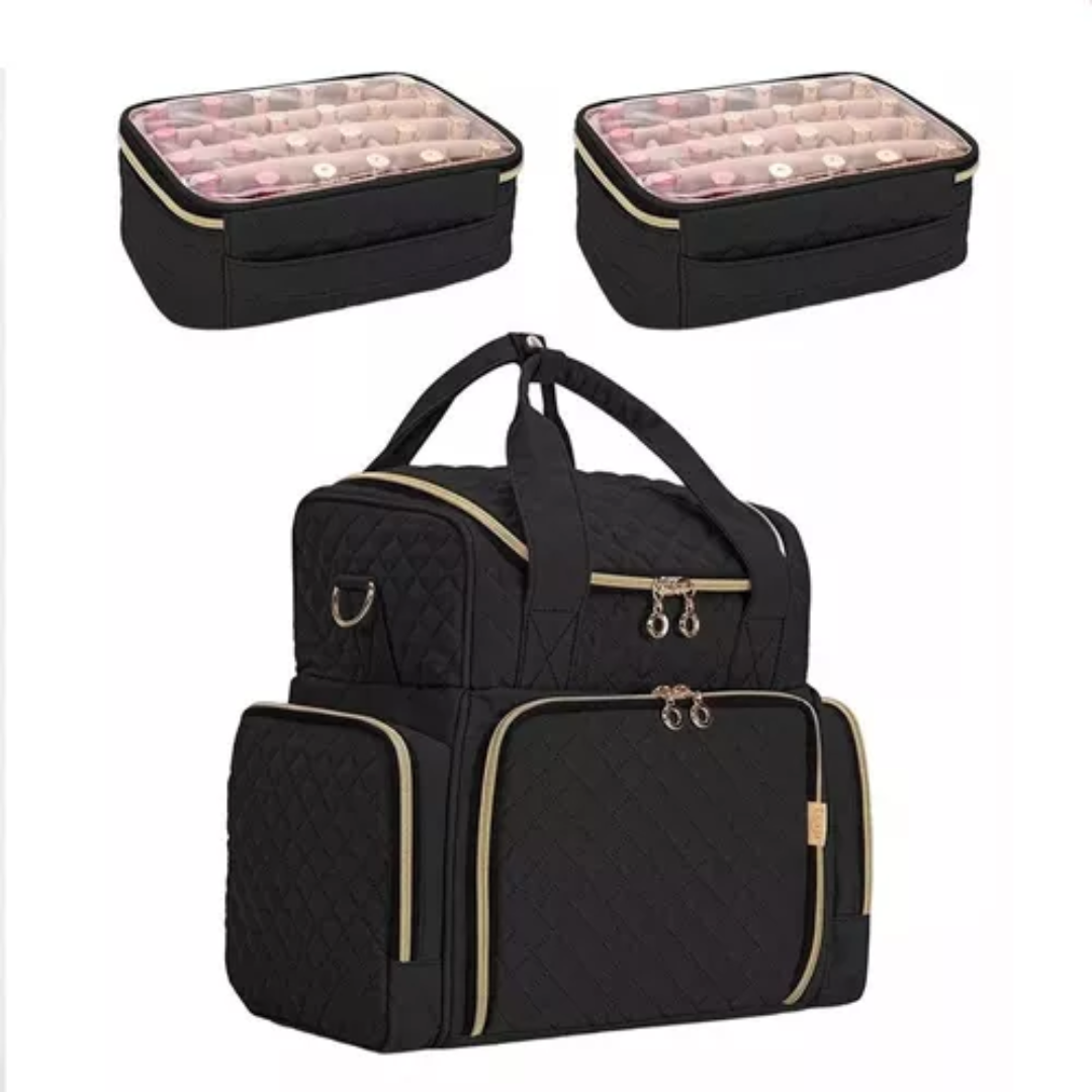 👜 Estuche Organizador Grande para Esmaltes de Uñas – Ideal para Viajes y Profesionales 💅✨