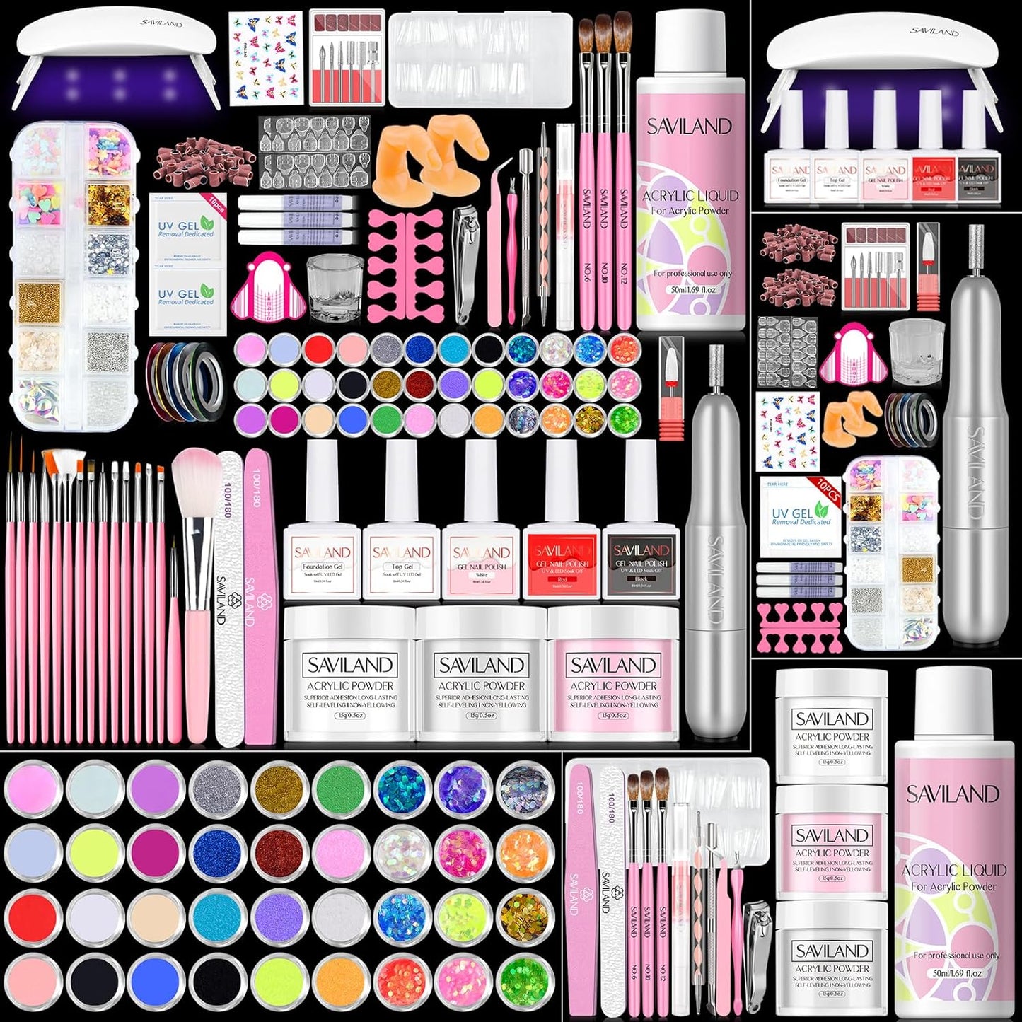 💅 Kit Profesional de Uñas Acrílicas de Lujo 💅